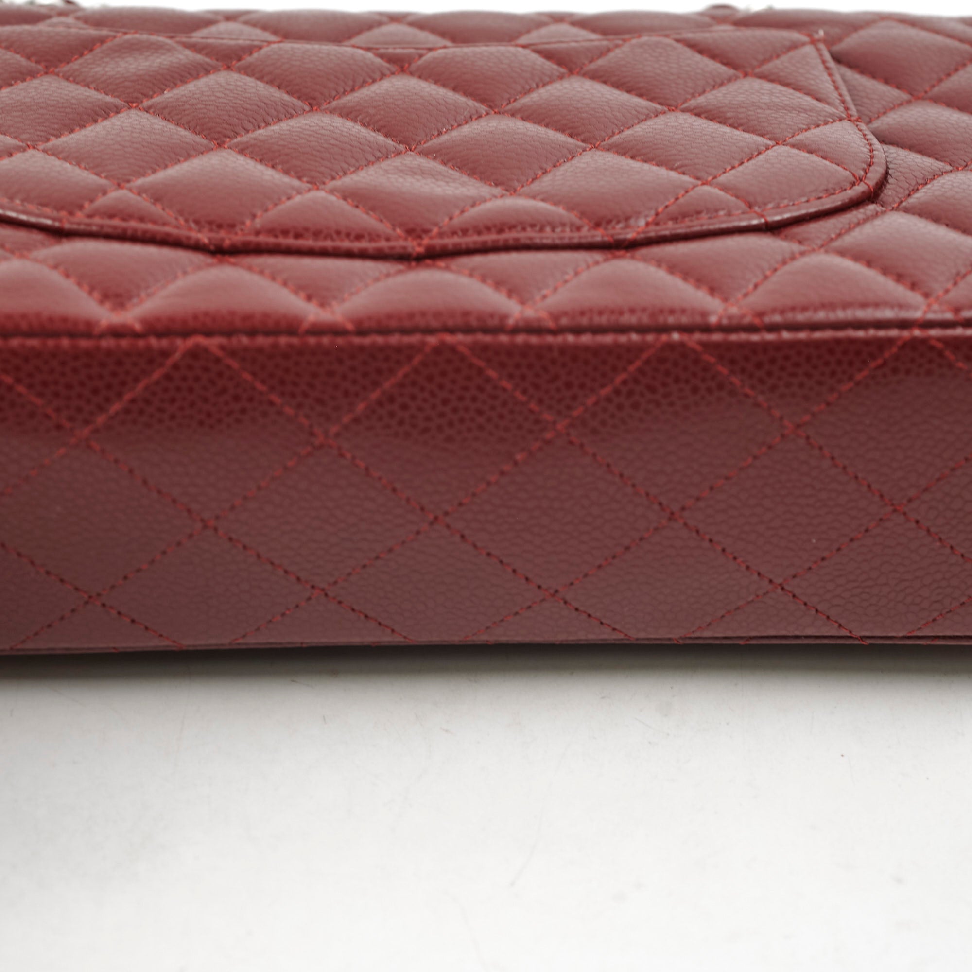 Chanel Classic Flap Medium/Large M/L Caviar Burgundy - Series 15