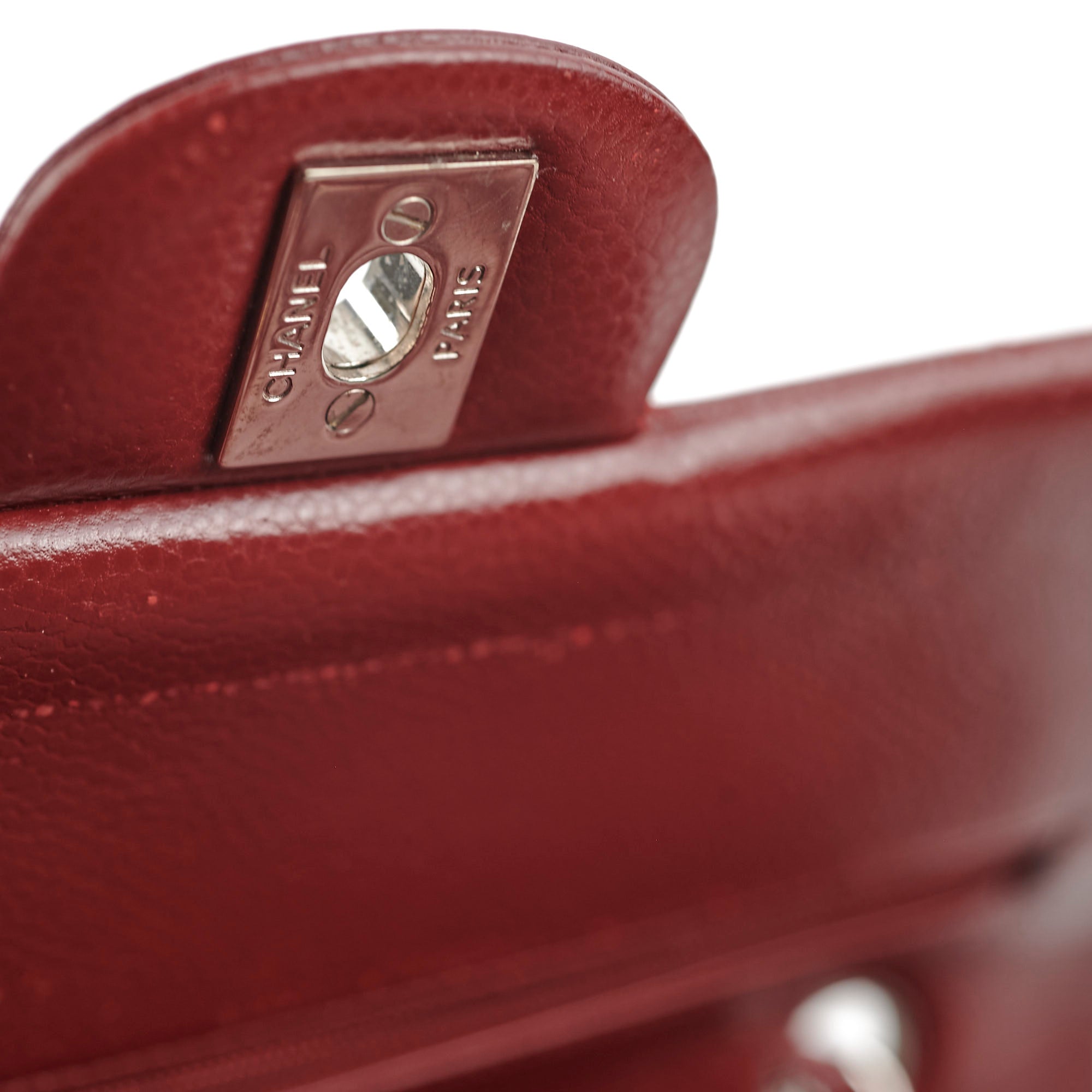 Chanel Classic Flap Medium/Large M/L Caviar Burgundy - Series 15