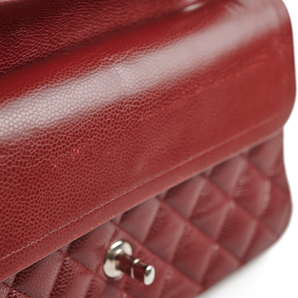 Chanel Classic Flap Medium/Large M/L Caviar Burgundy - Series 15