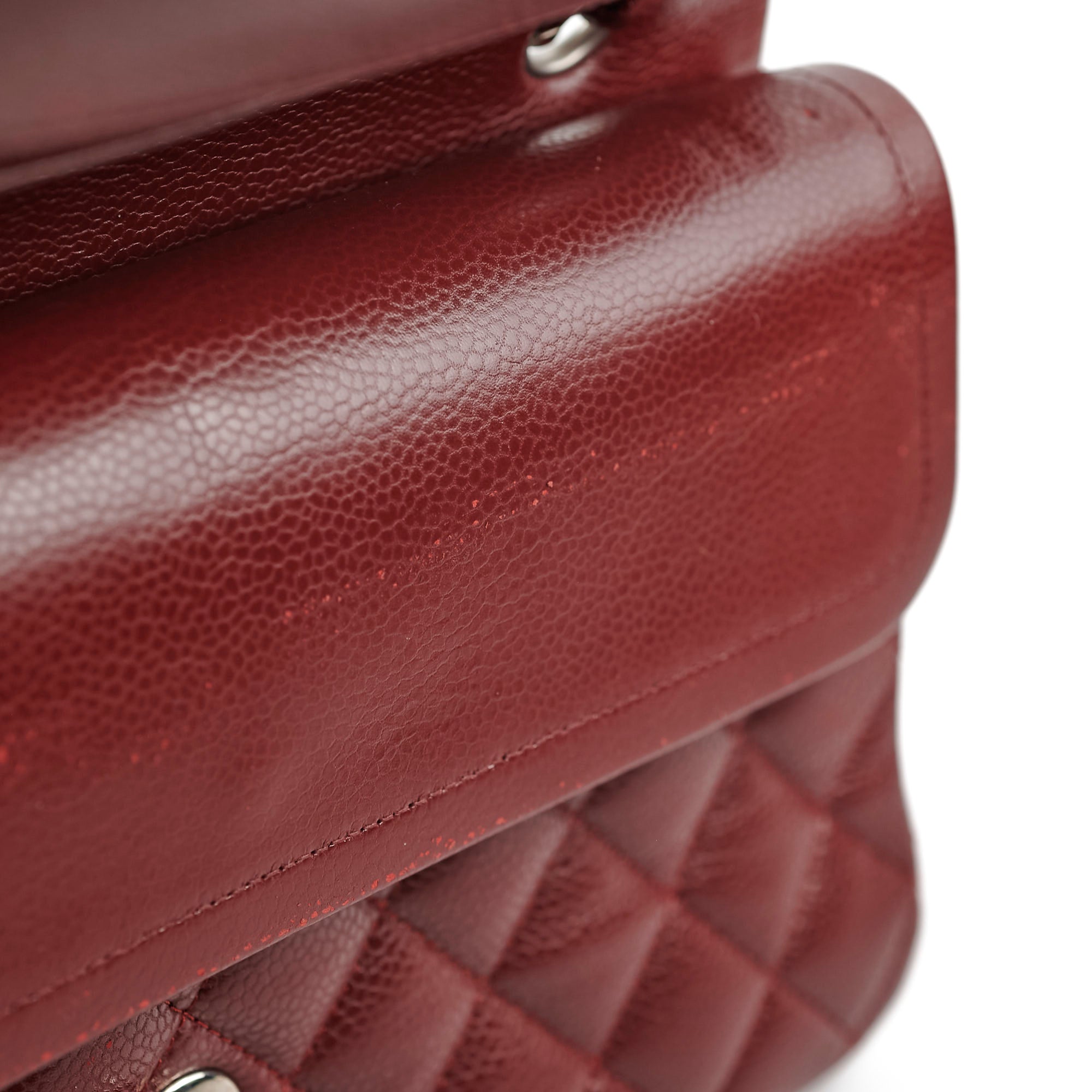 Chanel Classic Flap Medium/Large M/L Caviar Burgundy - Series 15