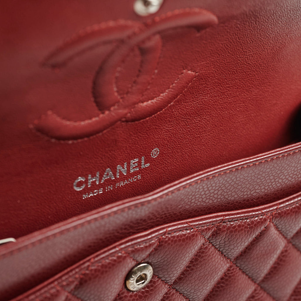 Chanel Classic Flap Medium/Large M/L Caviar Burgundy - Series 15