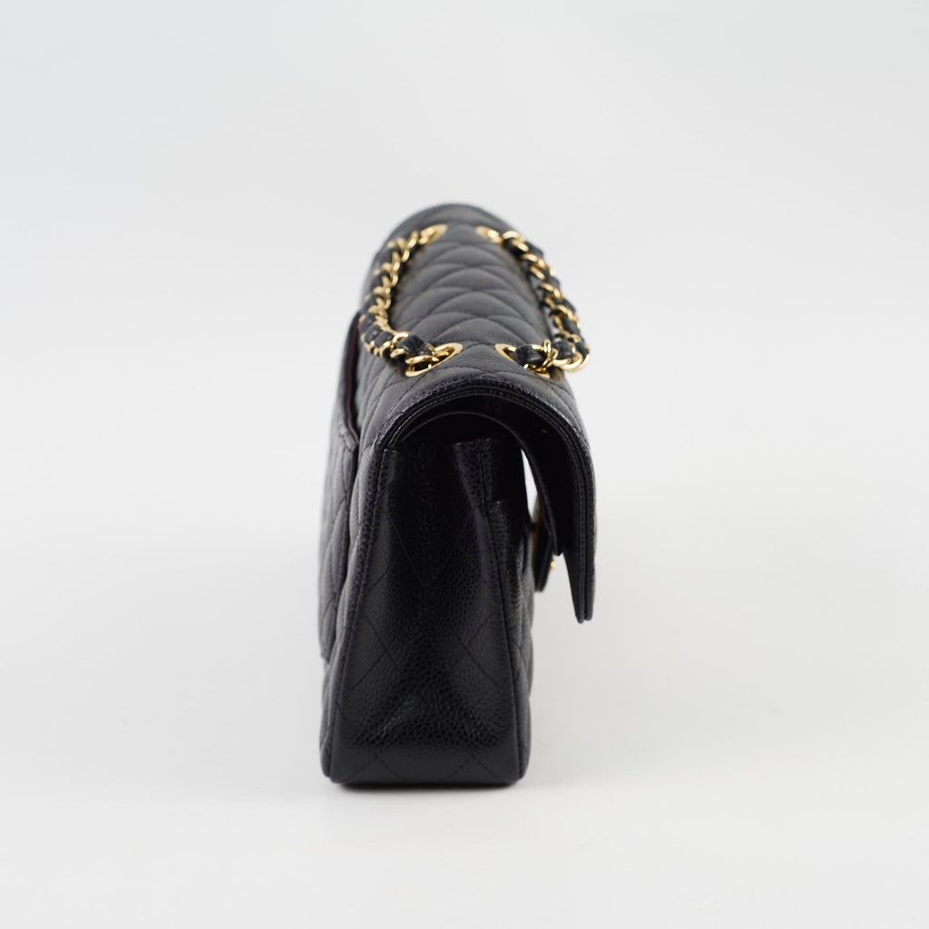 Chanel Small Caviar Double Classic Flap Black