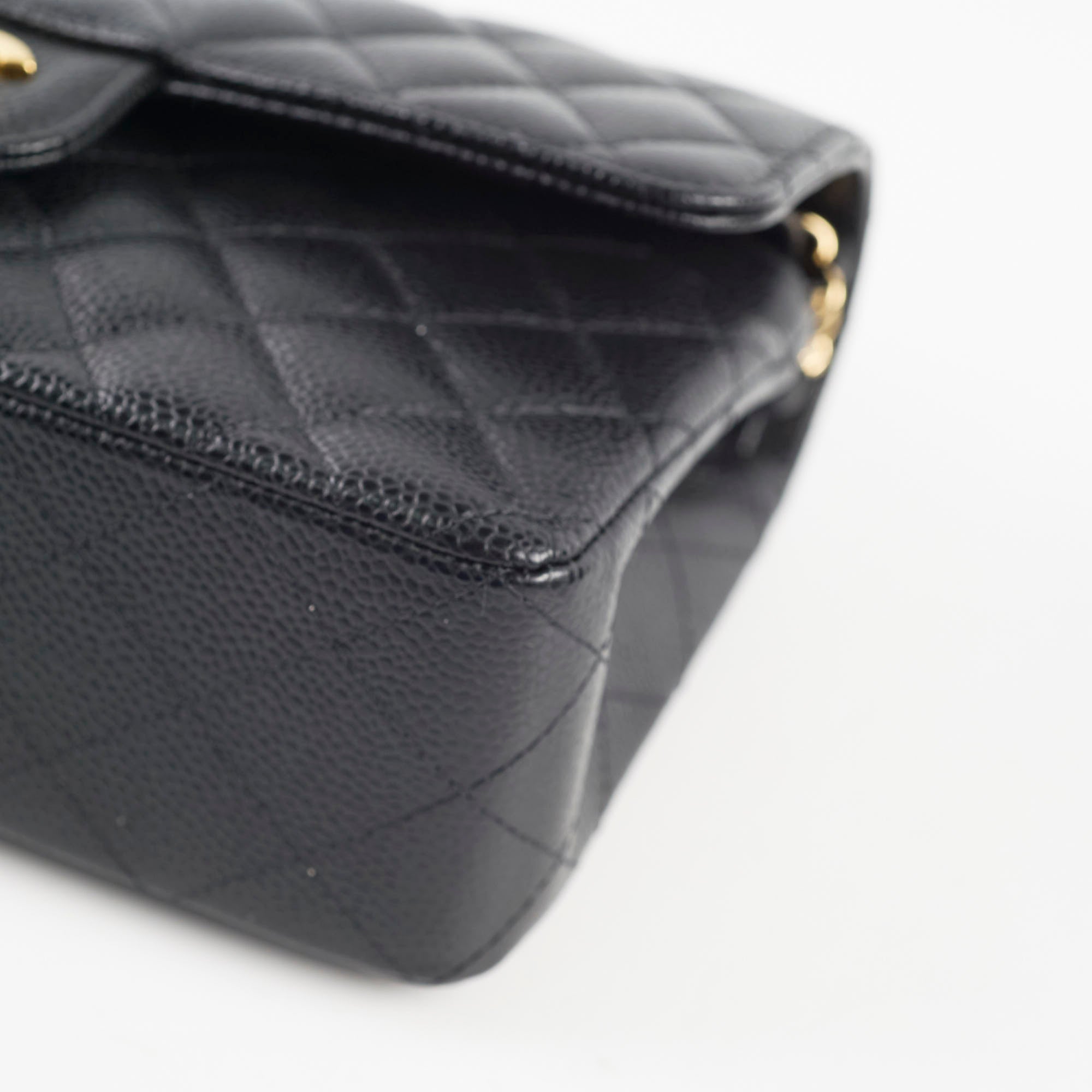 Chanel Small Caviar Double Classic Flap Black