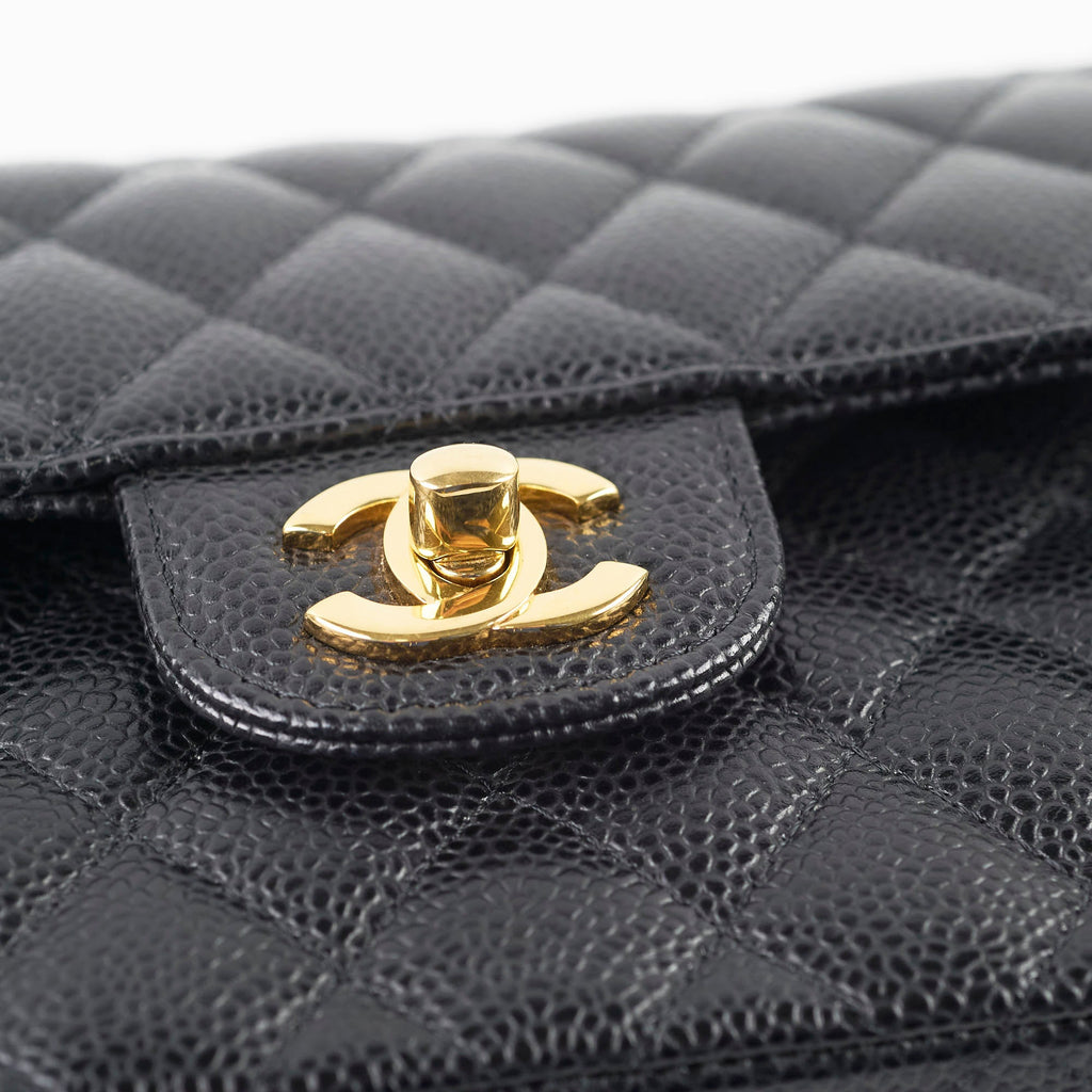 Chanel Small Caviar Double Classic Flap Black
