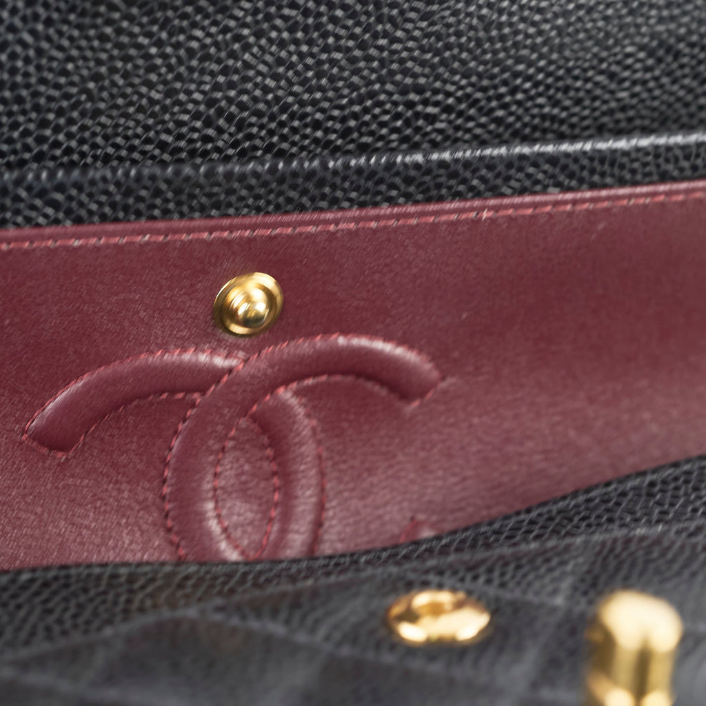 Chanel Small Caviar Double Classic Flap Black