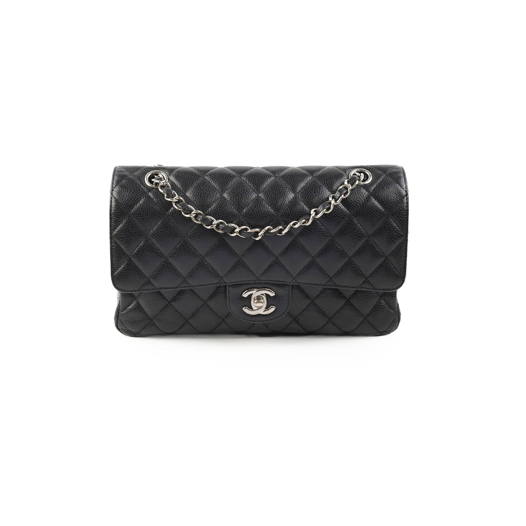 Chanel Classic Flap Medium/Large M/L Caviar Black- Series 13