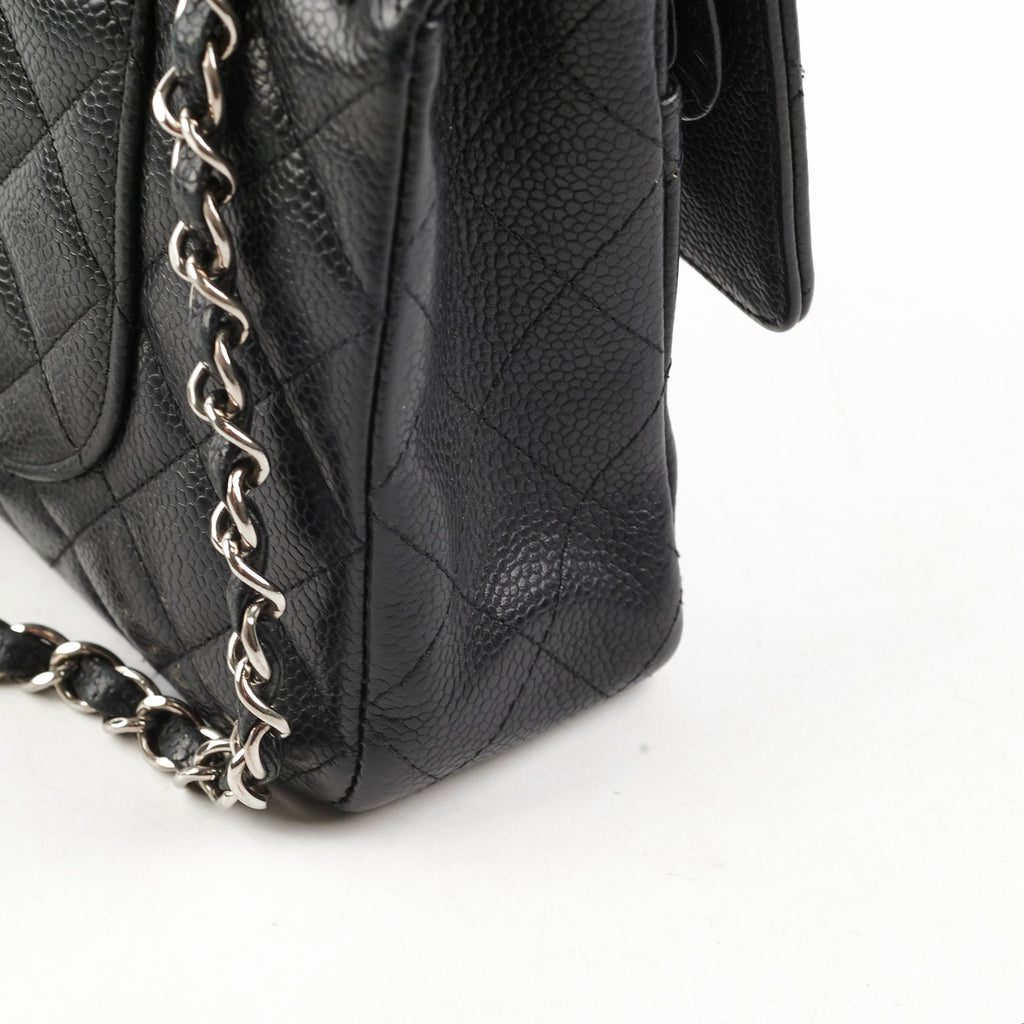 Chanel Classic Flap Medium/Large M/L Caviar Black- Series 13