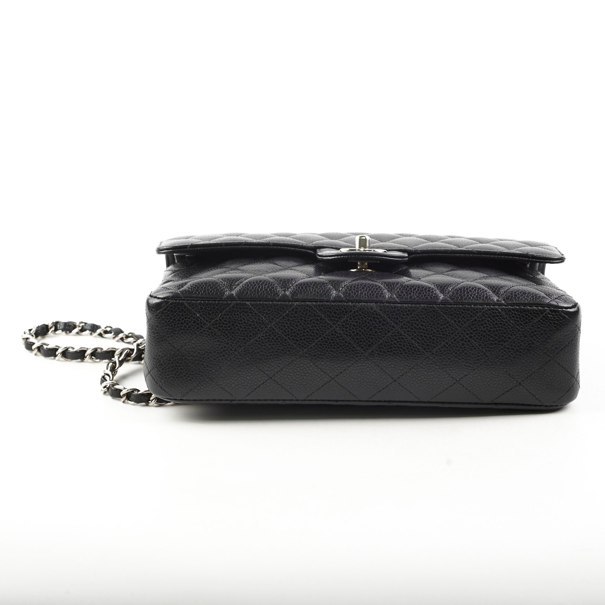 Chanel Classic Flap Medium/Large M/L Caviar Black- Series 13