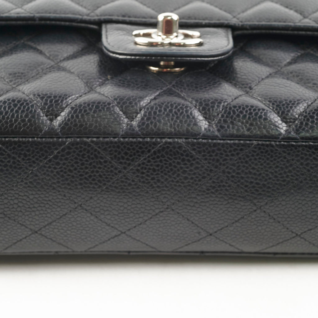 Chanel Classic Flap Medium/Large M/L Caviar Black- Series 13