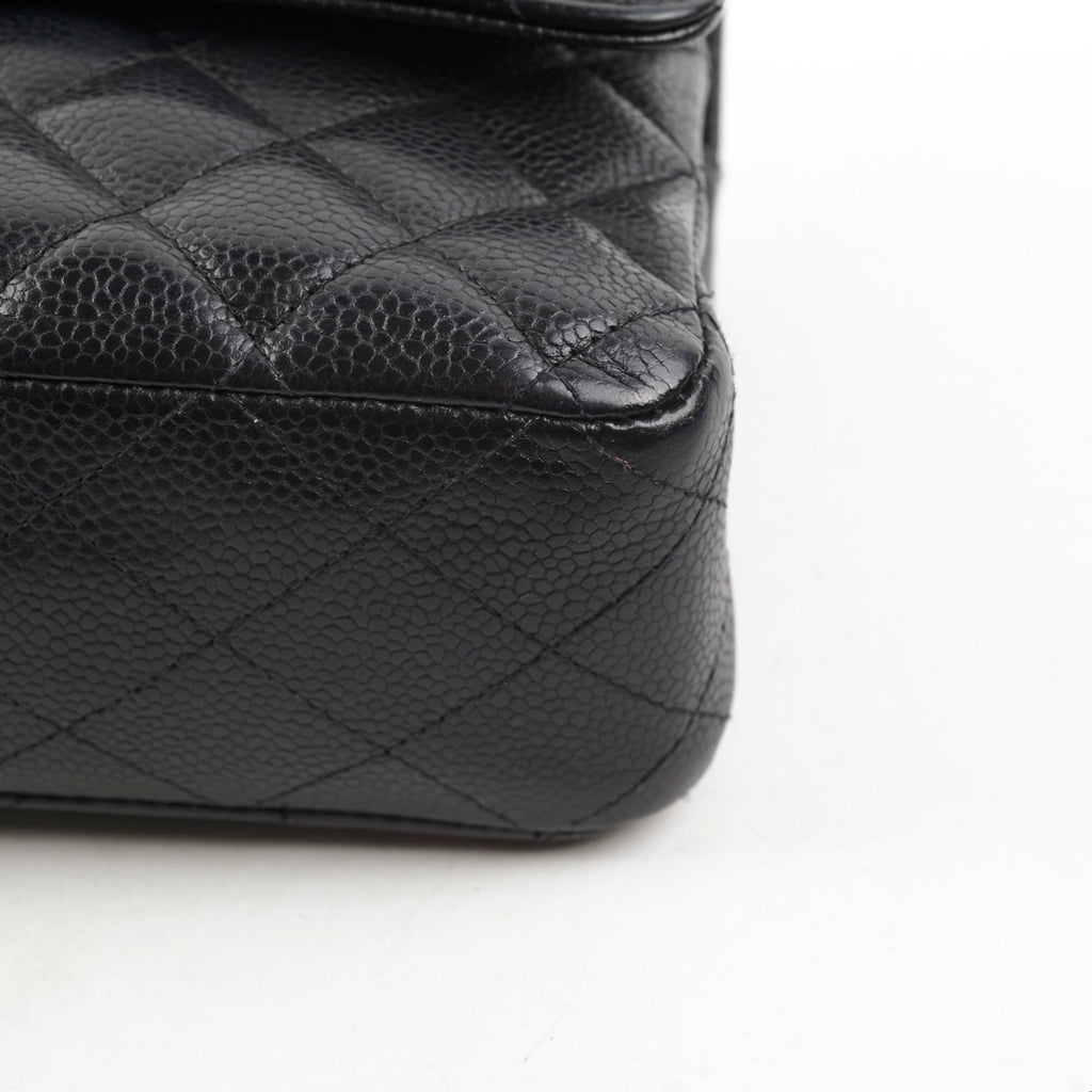 Chanel Classic Flap Medium/Large M/L Caviar Black- Series 13