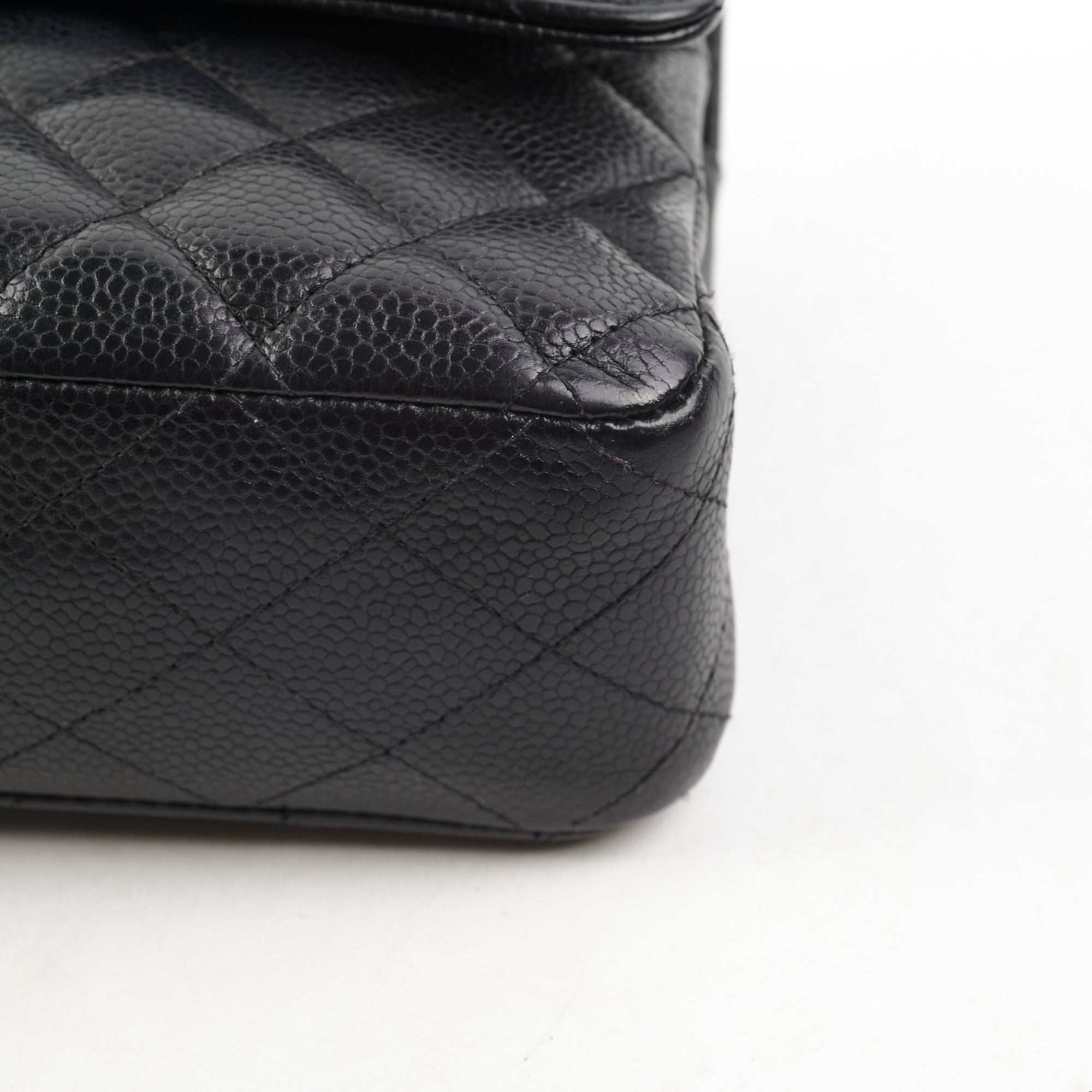 Chanel Classic Flap Medium/Large M/L Caviar Black- Series 13
