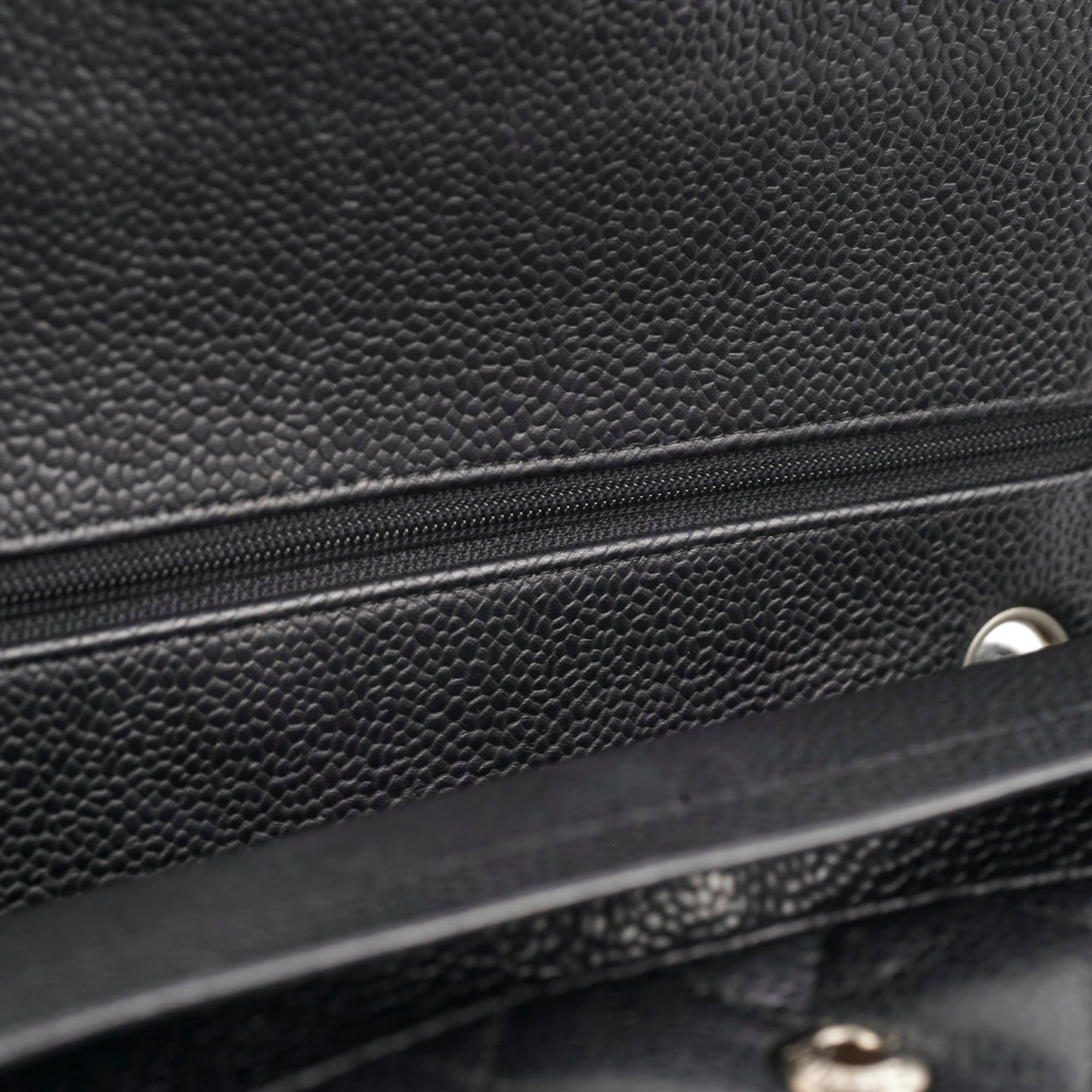 Chanel Classic Flap Medium/Large M/L Caviar Black- Series 13
