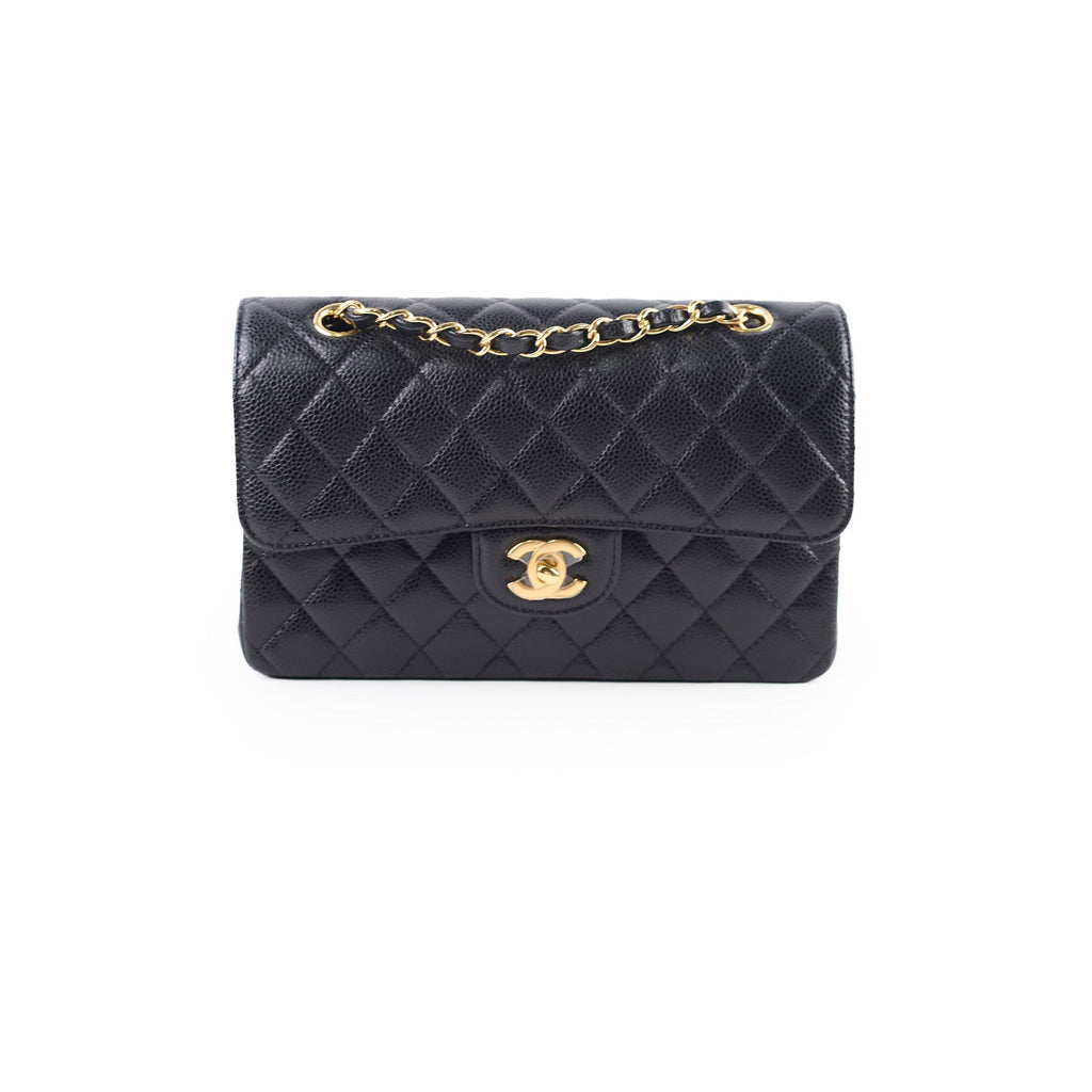 Chanel Small Classic Flap Caviar Black Hold