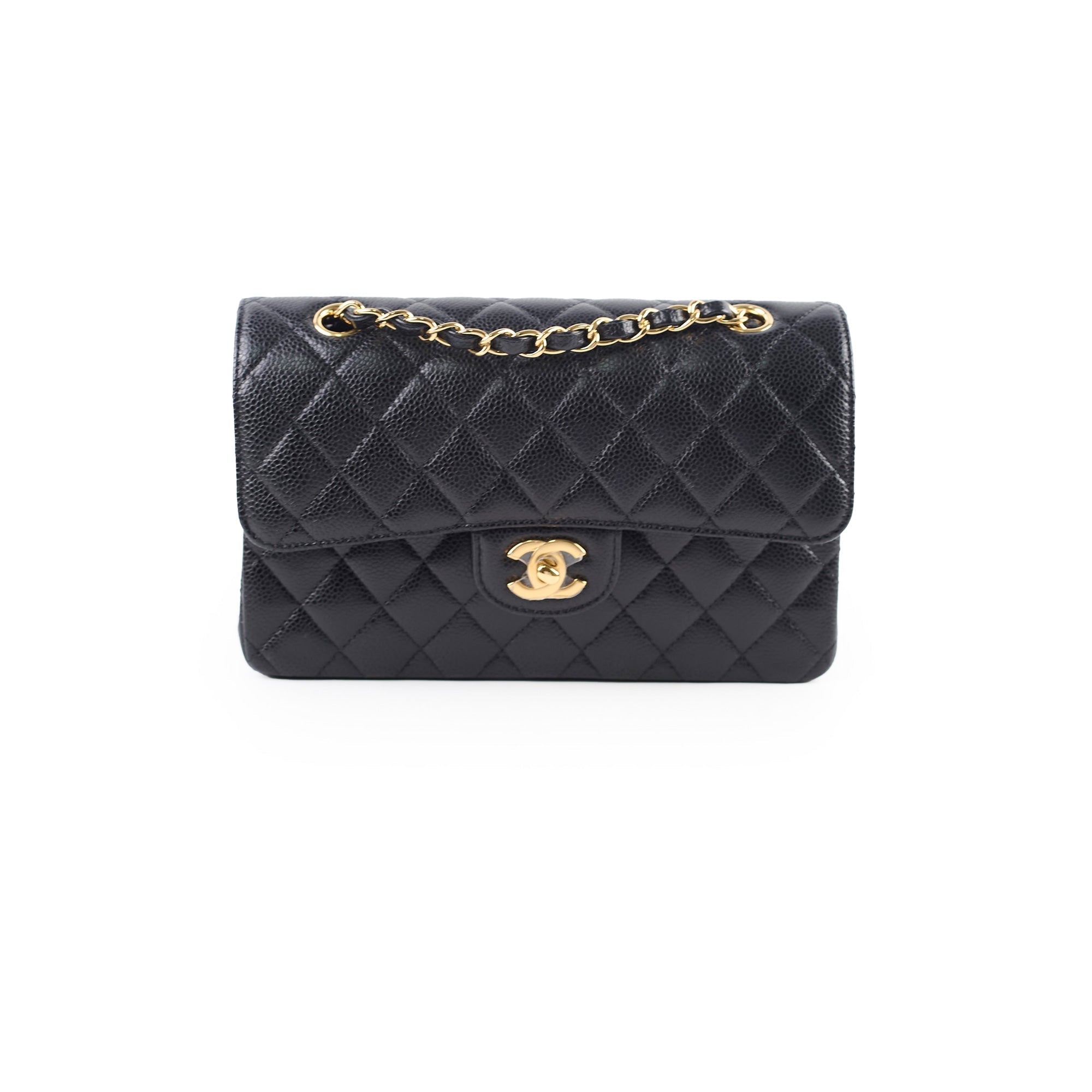 Chanel Small Classic Flap Caviar Black Hold