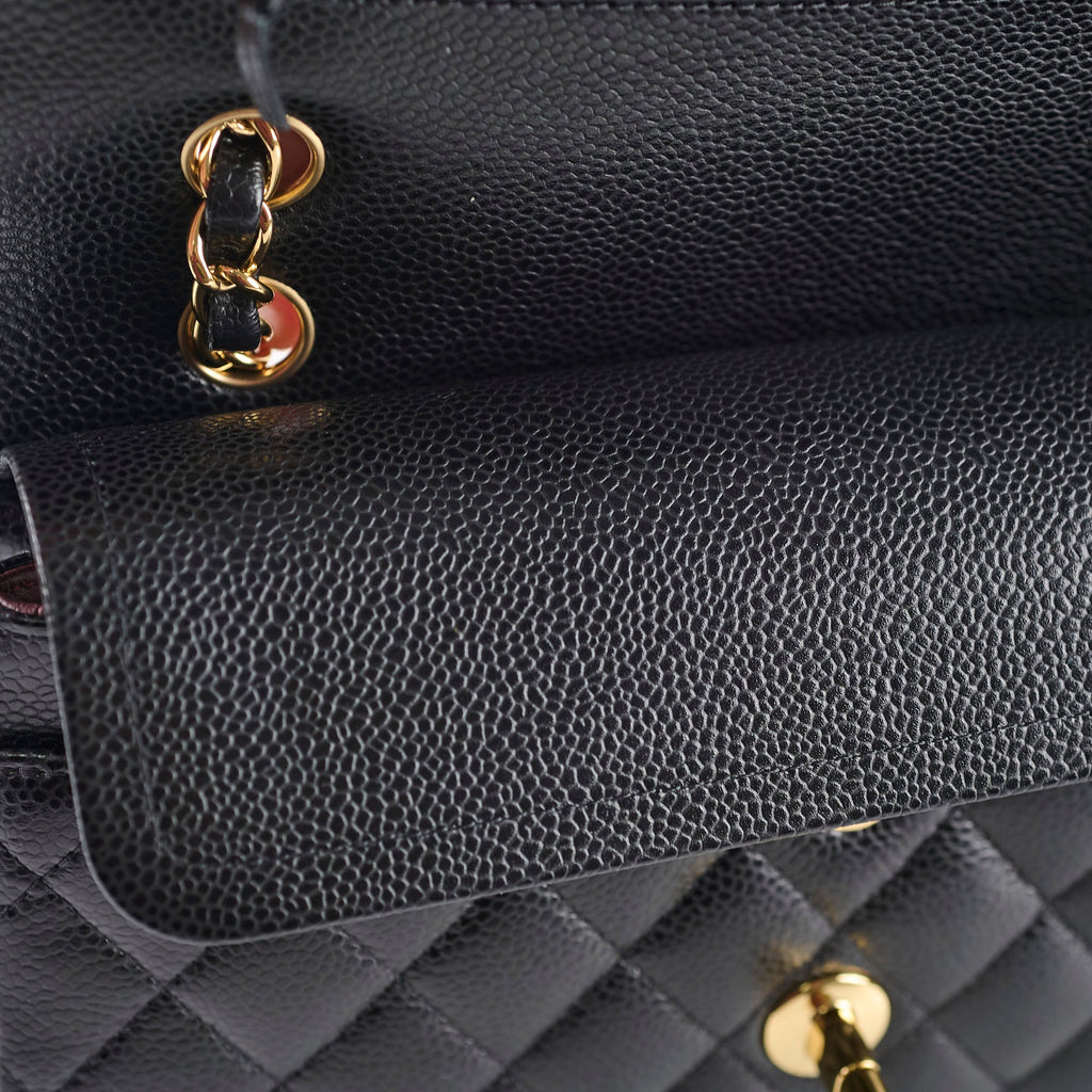 Chanel Small Classic Flap Caviar Black Hold