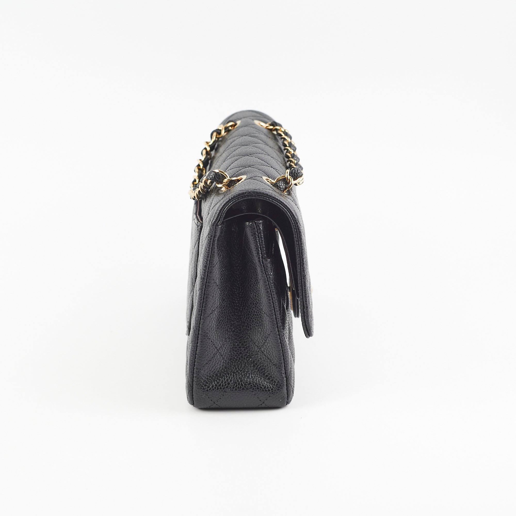 Chanel Medium/Large Double Classic Flap Caviar Black 2023