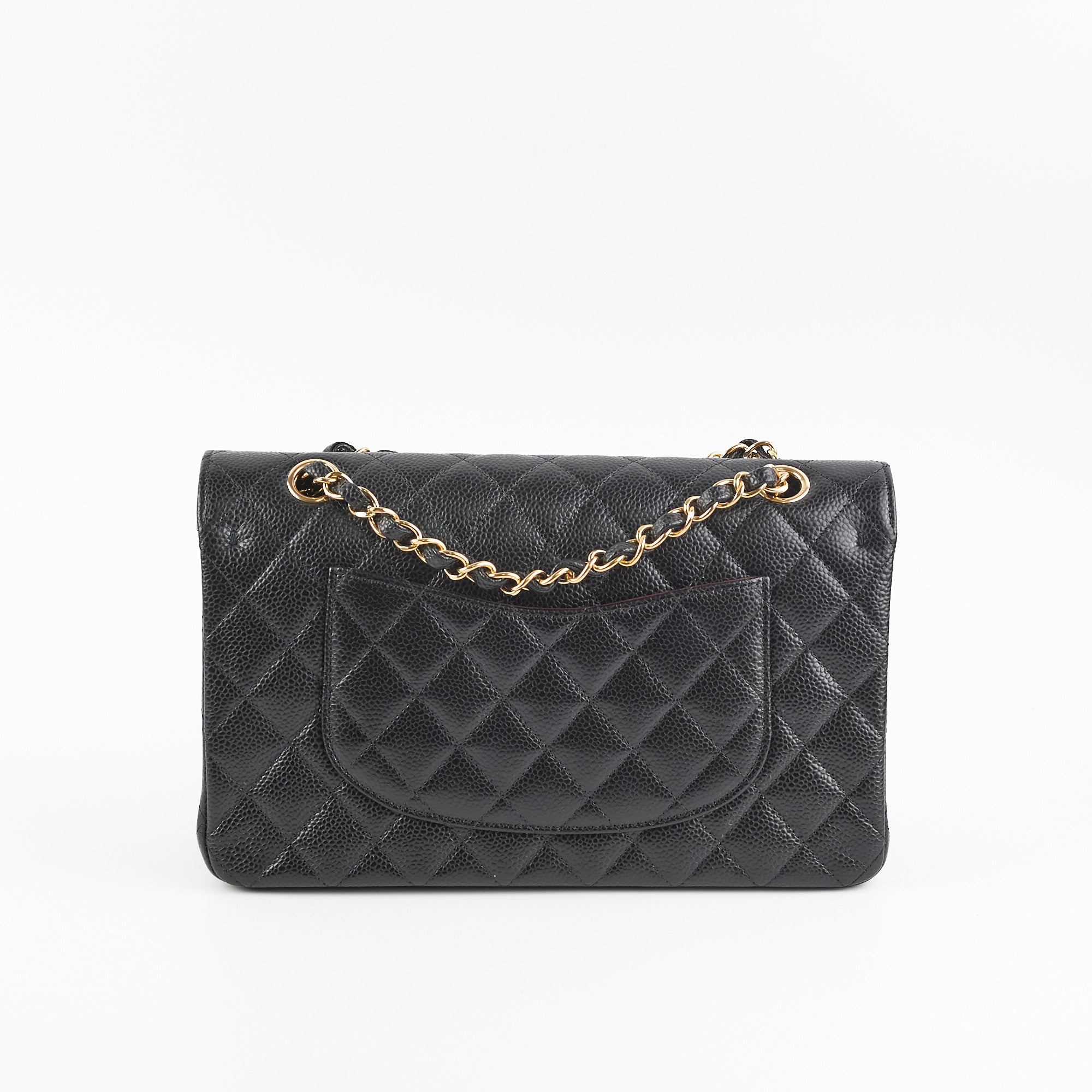 Chanel Medium/Large Double Classic Flap Caviar Black 2023