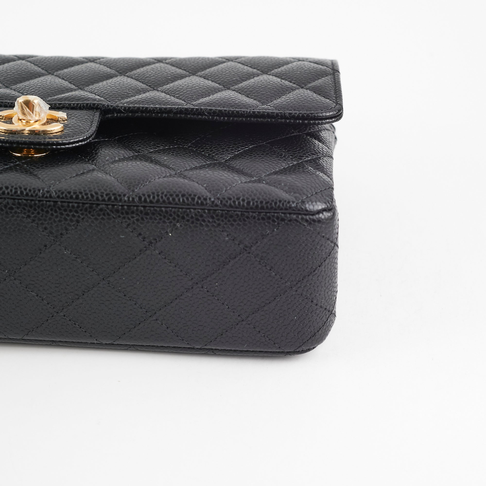 Chanel Medium/Large Double Classic Flap Caviar Black 2023
