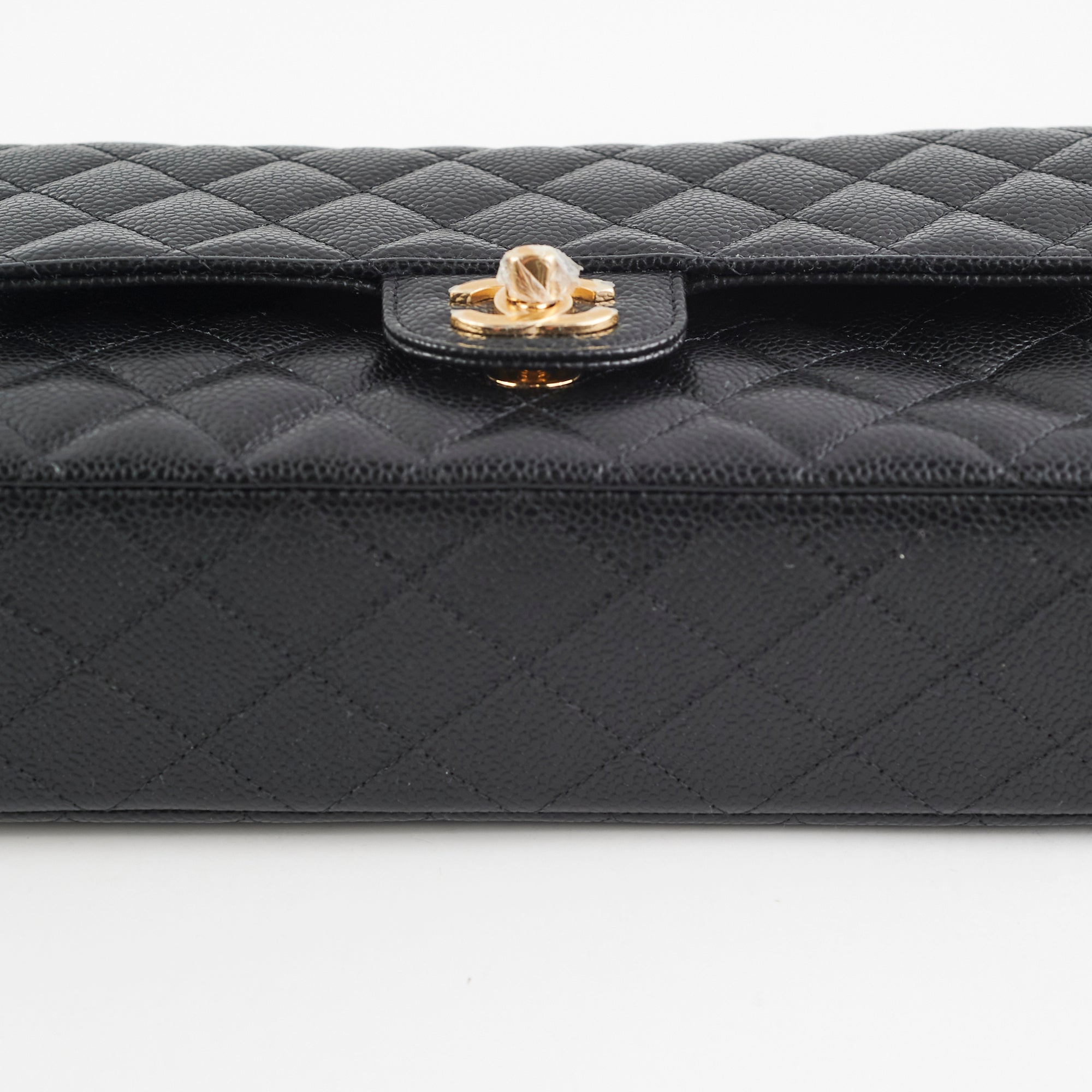 Chanel Medium/Large Double Classic Flap Caviar Black 2023