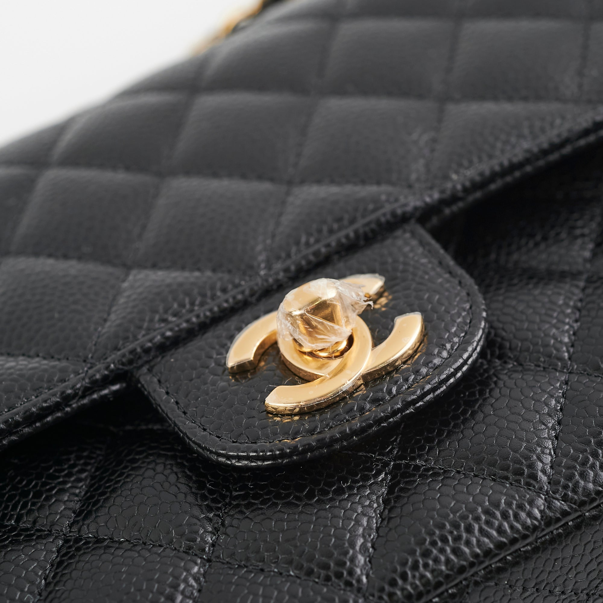 Chanel Medium/Large Double Classic Flap Caviar Black 2023