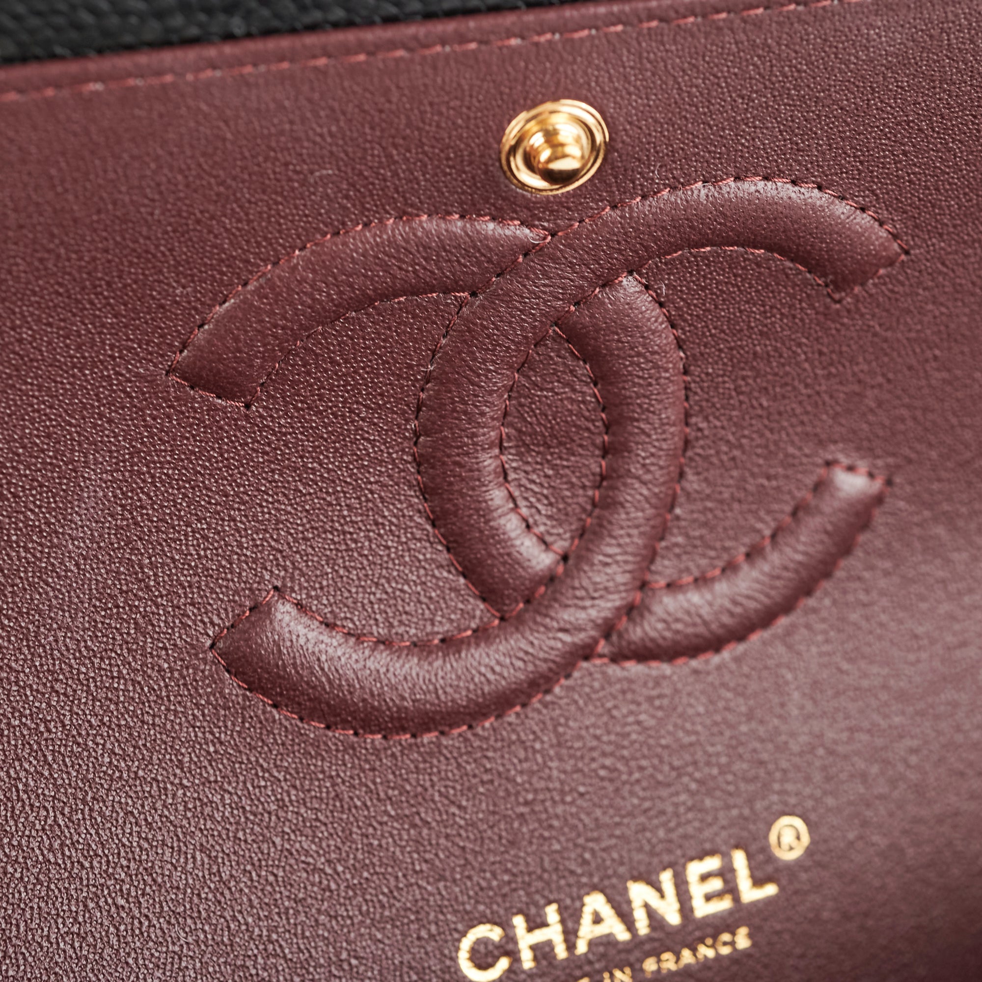 Chanel Medium/Large Double Classic Flap Caviar Black 2023