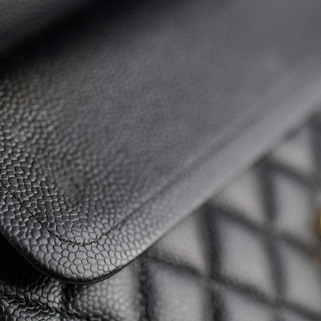 Chanel Caviar Medium/Large Double Classic Flap Black