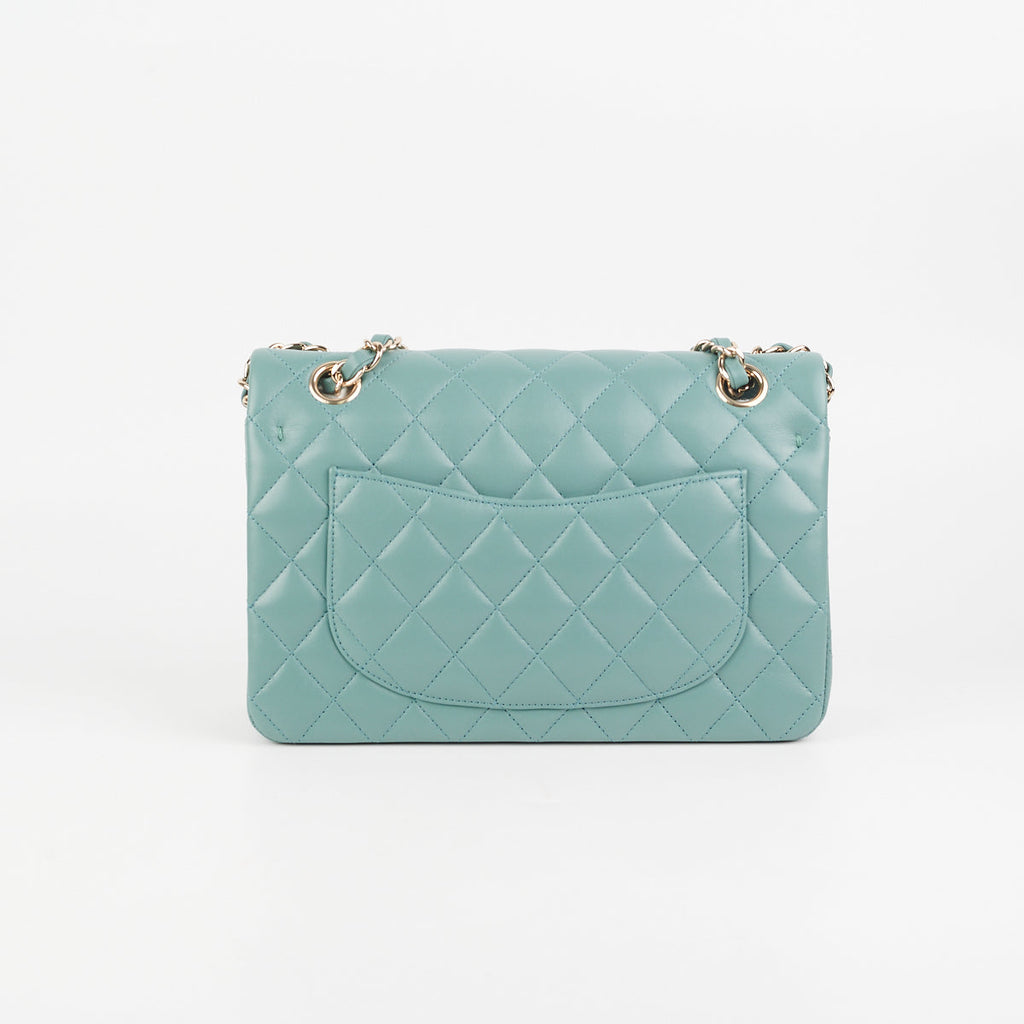 Chanel Classic Flap Small Lambskin Turquoise Green (Microchipped)