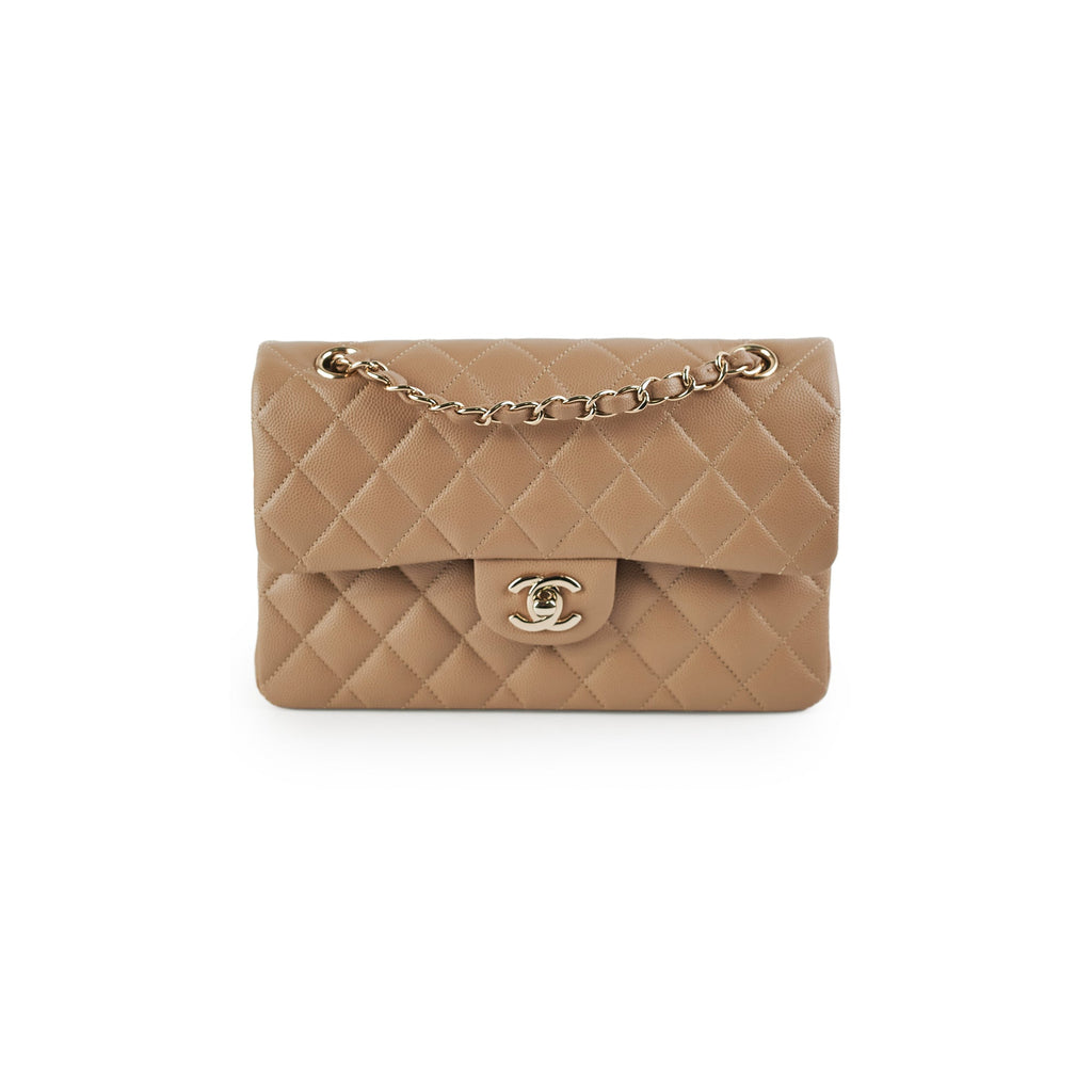 Chanel Classic Flap Small Caviar Dark Beige