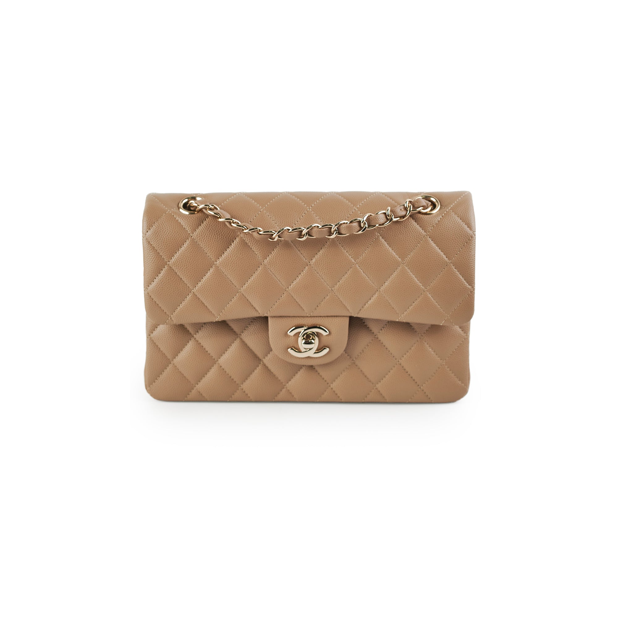 Chanel Classic Flap Small Caviar Dark Beige
