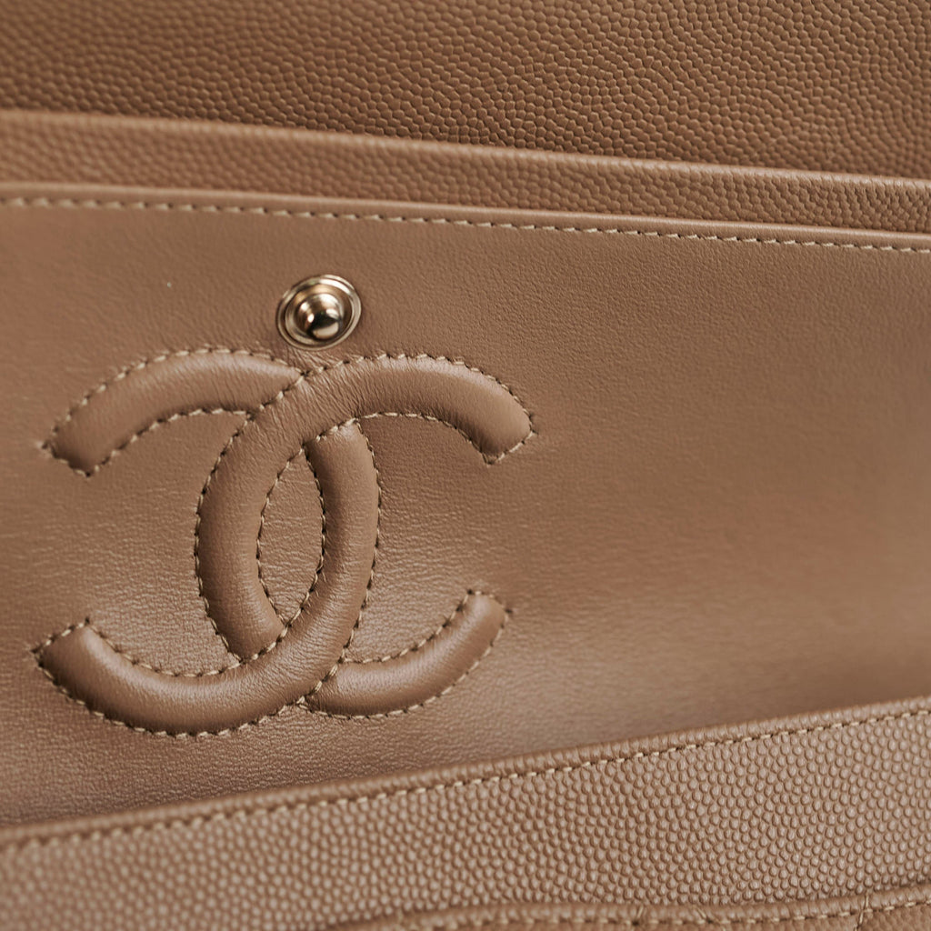 Chanel Classic Flap Small Caviar Dark Beige