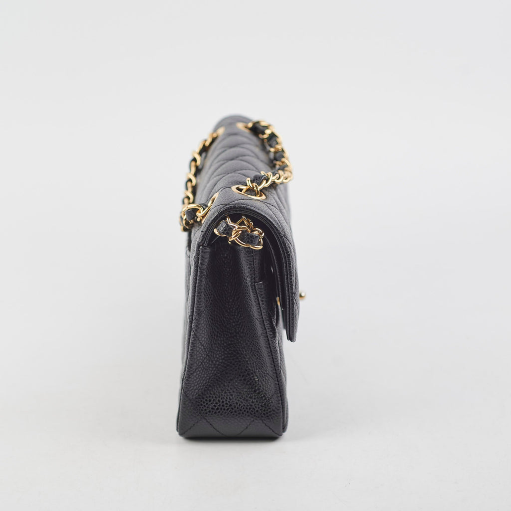 Chanel Small Caviar Double Classic Flap Black 12 Series