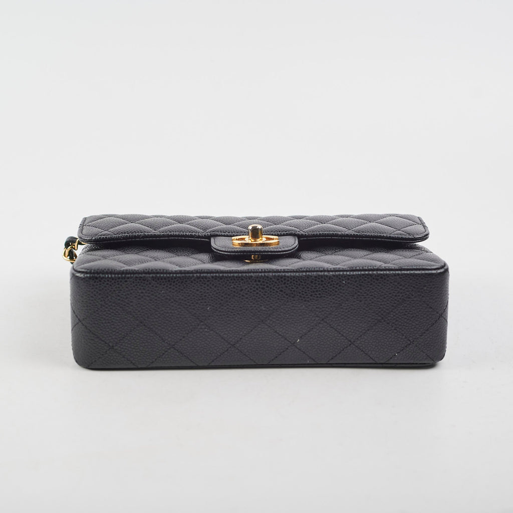 Chanel Small Caviar Double Classic Flap Black 12 Series