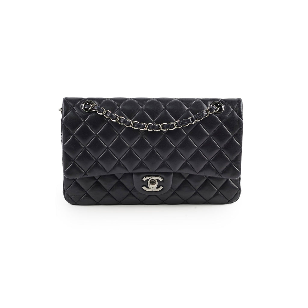 Chanel Classic Flap Medium/ Large M/L Lambskin Black Shoulder Bag - Series 23