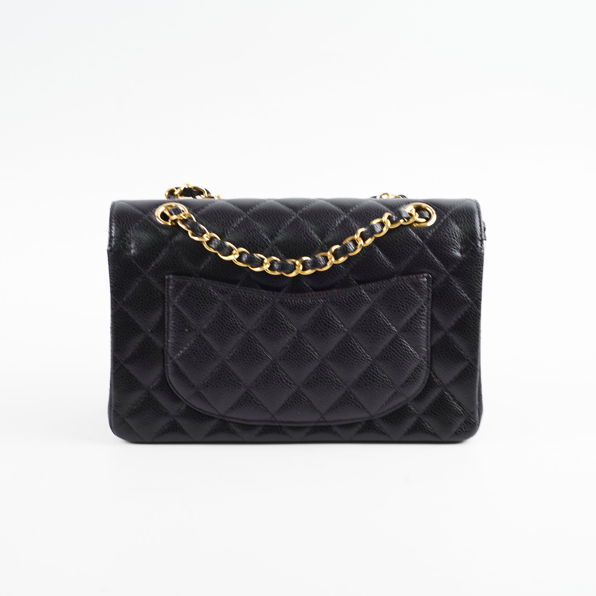 Chanel Small Caviar Double Classic Flap Black Microchipped