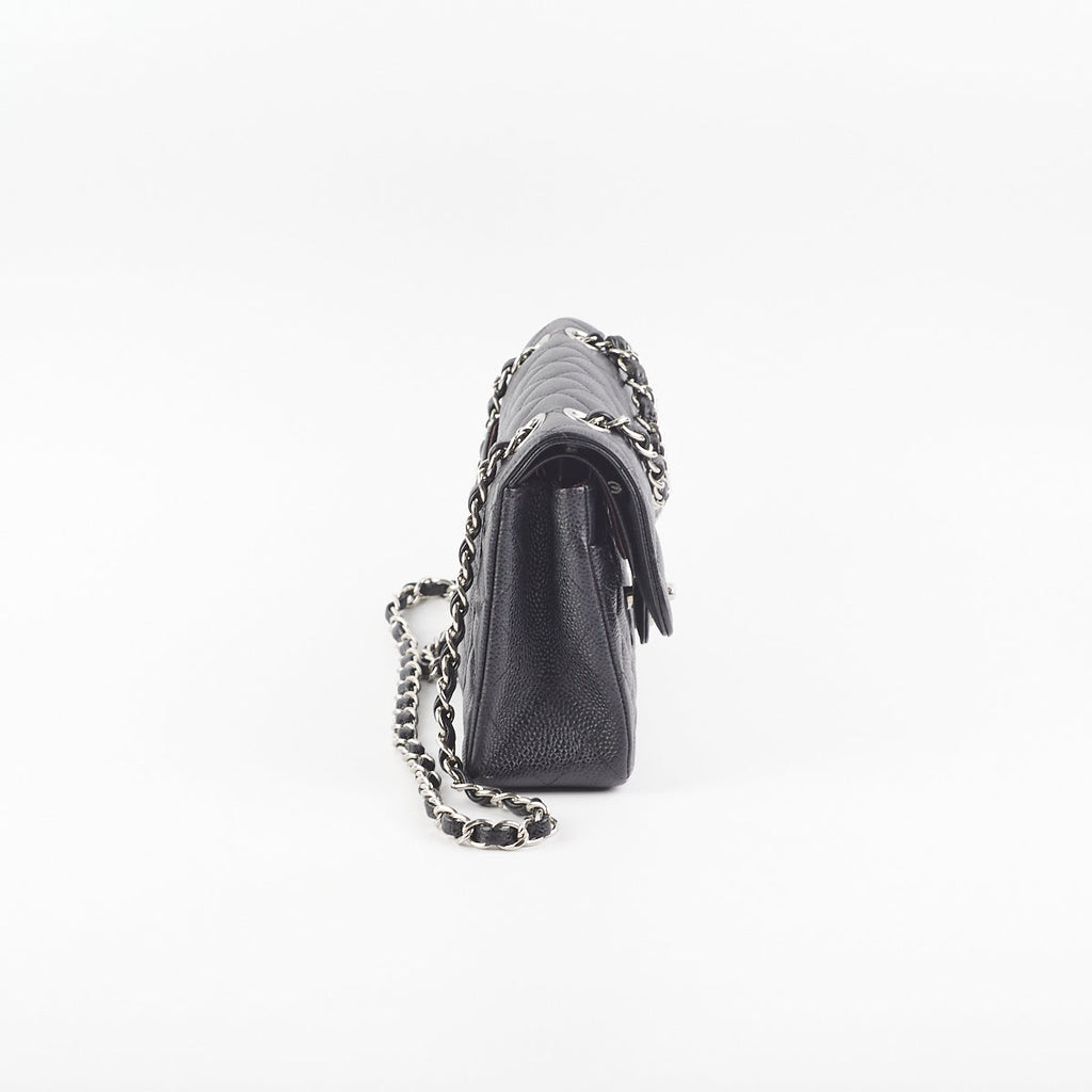 Chanel Small Quilted Caviar Classic Flap Black