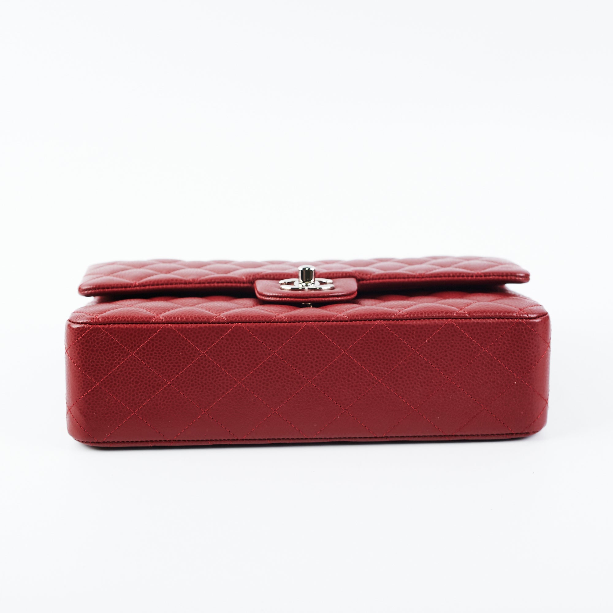 Chanel Medium/Large Caviar Double Classic Flap Red