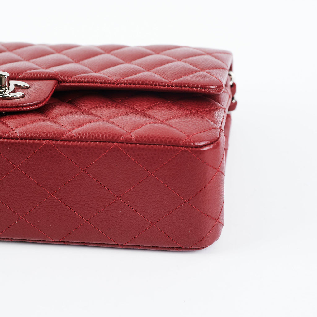 Chanel Medium/Large Caviar Double Classic Flap Red
