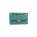 Chanel Classic Flap Small Lambskin Turquoise Green (Microchipped)