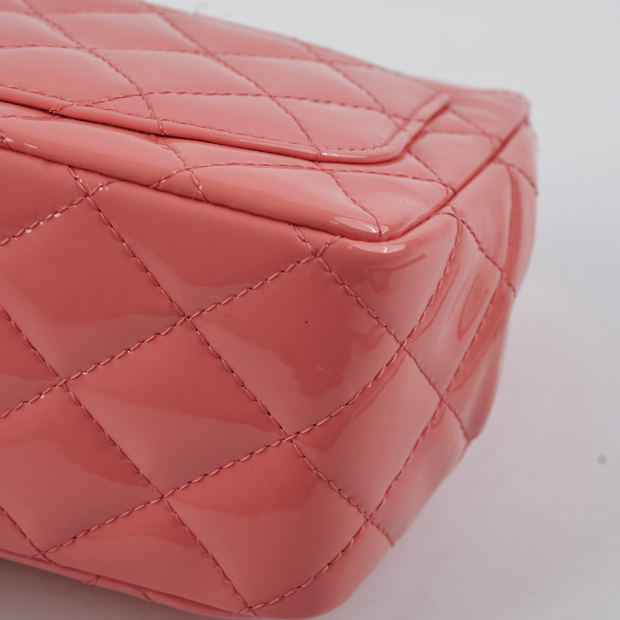Chanel Classic Flap Square Patent Pink - Series 21