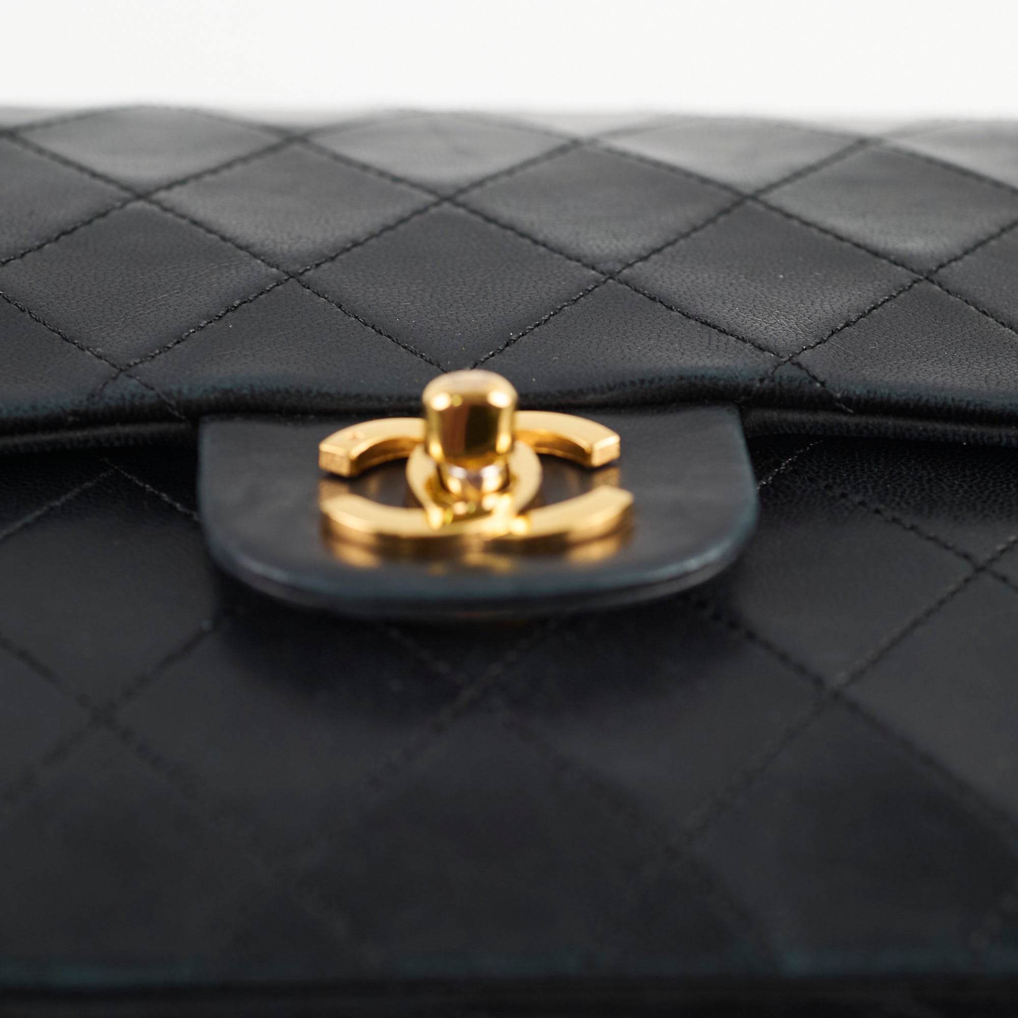 Chanel Medium/Large Vintage Double Classic Flap Black