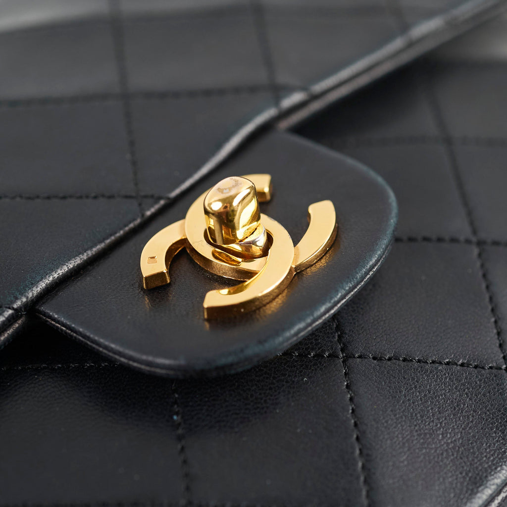 Chanel Medium/Large Vintage Double Classic Flap Black