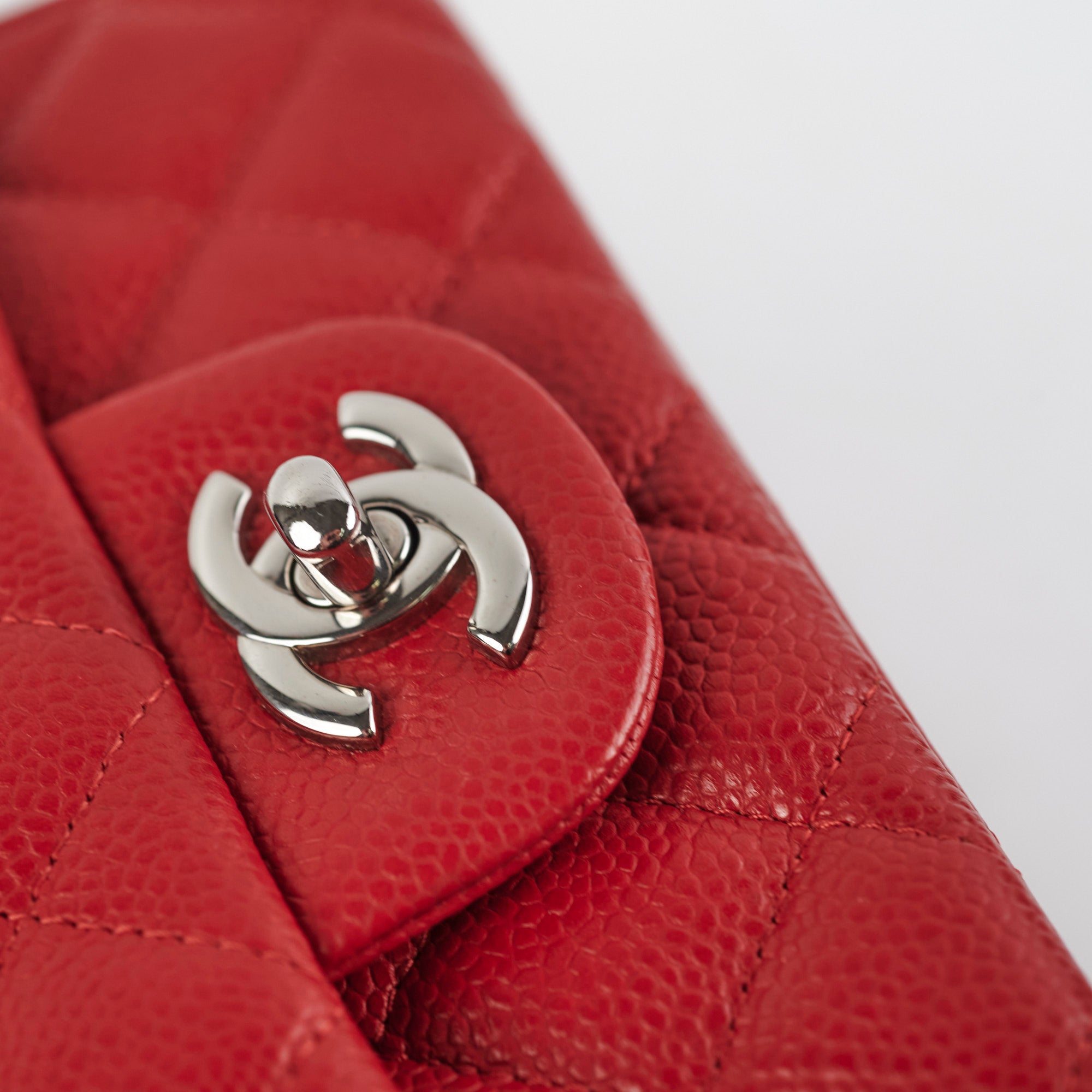 23/7 DOTD- Chanel Classic Flap Square Caviar Red