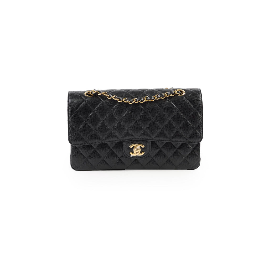 Chanel Classic Flap Medium Black Caviar GHW (microchip)