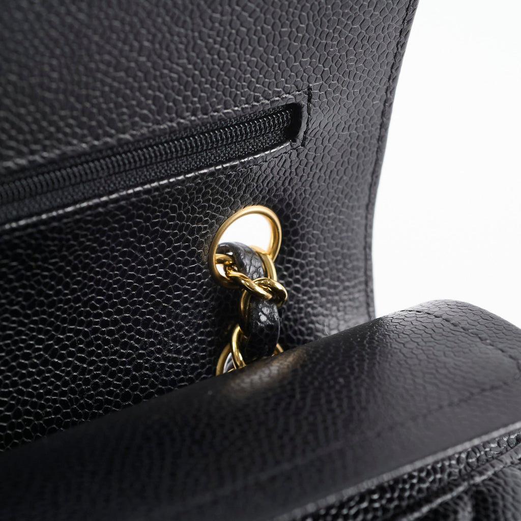 Chanel Small Classic Flap Black Caviar GHW