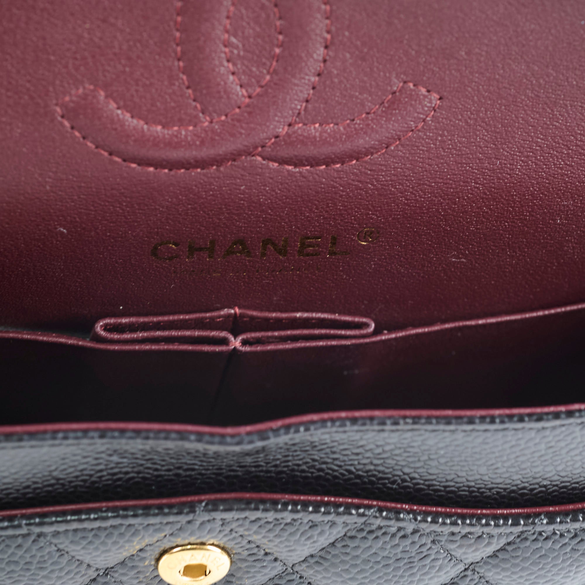 Chanel Small Classic Flap Black Caviar GHW