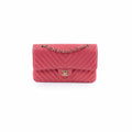Chanel Medium Chevron Classic Flap Pink Calfskin