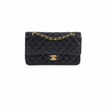 Chanel Medium/Large Caviar 24k Double Classic Flap Black