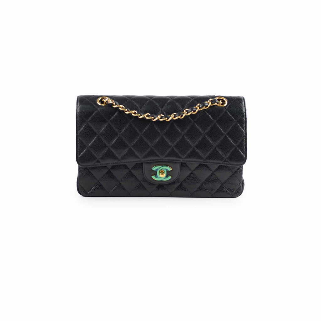 Chanel Medium/Large Caviar Double Classic Flap Black