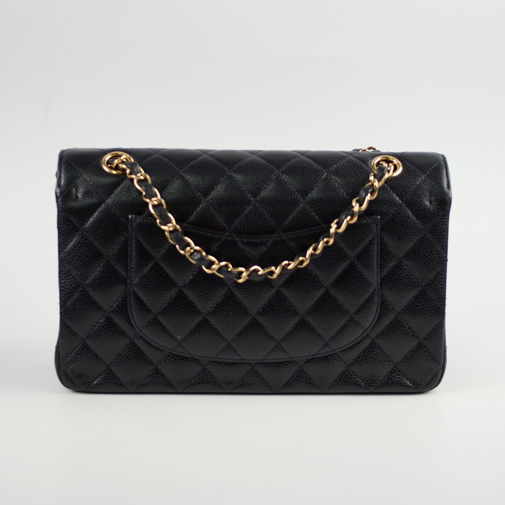 Chanel Medium/Large Caviar Double Classic Flap Black