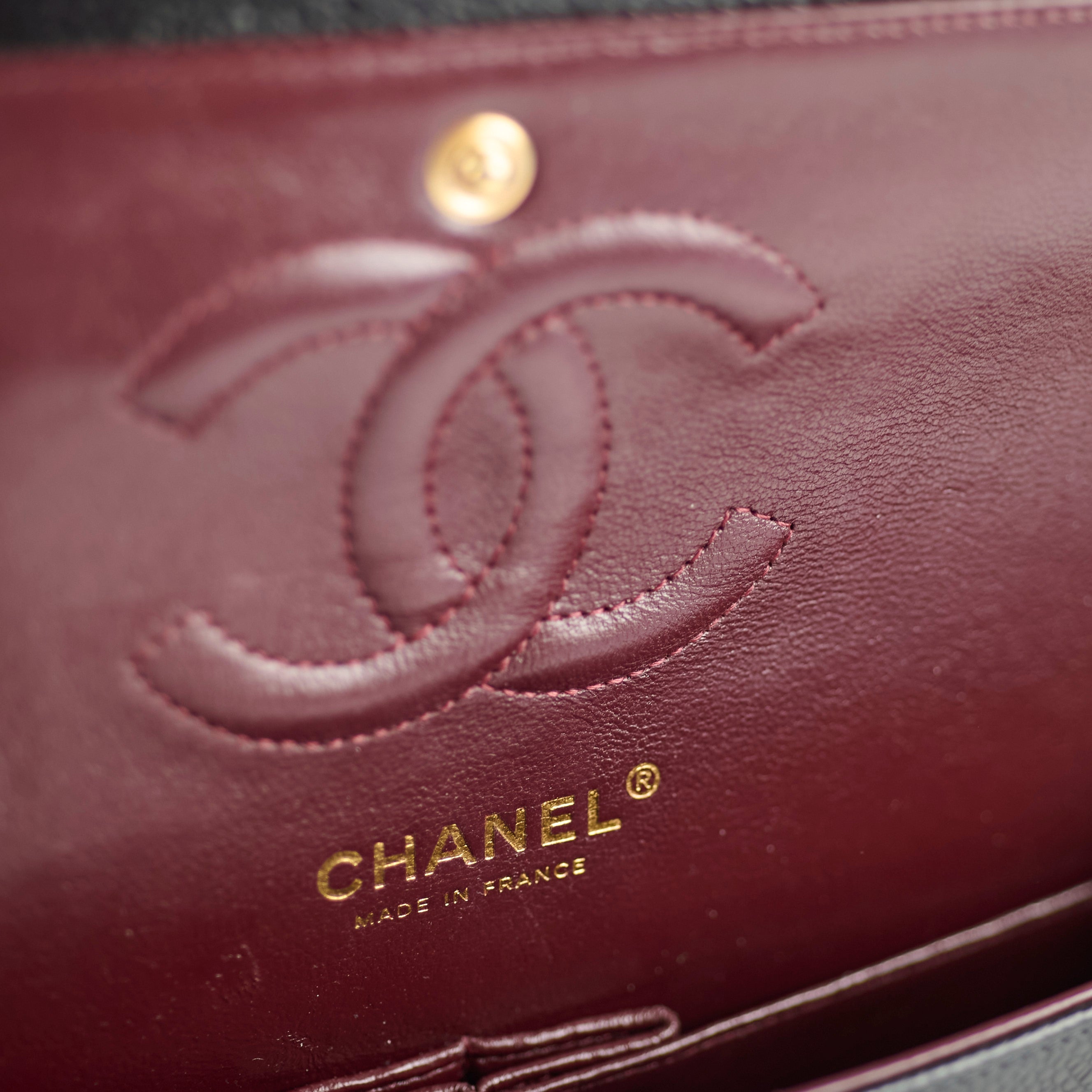 Chanel Medium/Large Caviar Double Classic Flap Black